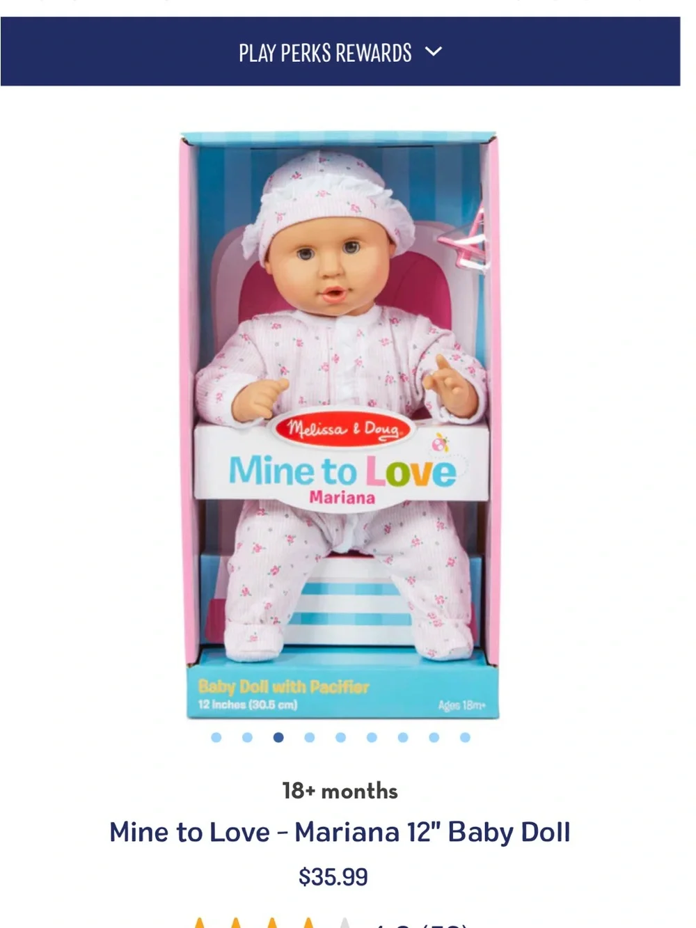 Melissa & doug 12” baby doll toy with clothes